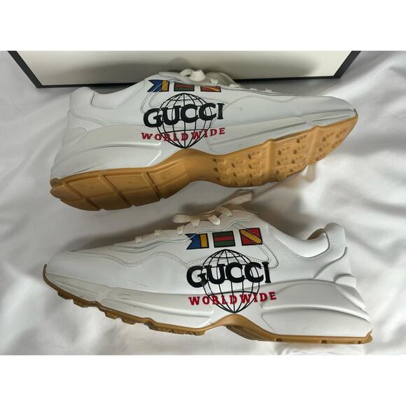Gucci Rhyton Worldwide Sneakers Men\'s Size 12 SPB-SAL (344197)